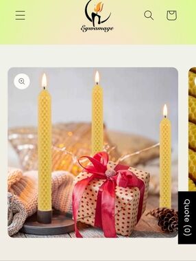 Yellow Beeswax Taper Candles - Set of 4 Eywamage